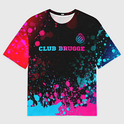 Футболка оверсайз мужская Club Brugge Neon Gradient - FS, цвет: 3D-принт