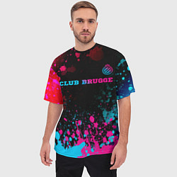 Футболка оверсайз мужская Club Brugge Neon Gradient - FS, цвет: 3D-принт — фото 2