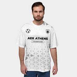 Футболка оверсайз мужская AEK Athens Champions Униформа, цвет: 3D-принт — фото 2