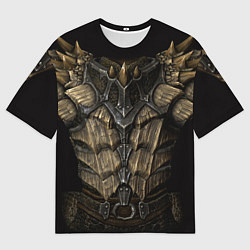 Футболка оверсайз мужская Драконья чешуйчатая броня из SKYRIM, цвет: 3D-принт