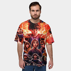 Футболка оверсайз мужская Stranger Things Арт, цвет: 3D-принт — фото 2