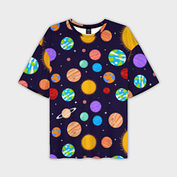 Мужская футболка оверсайз Солнечная Система Планет