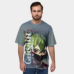Футболка оверсайз мужская Синобу-электро персонаж, цвет: 3D-принт — фото 2