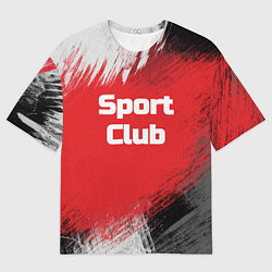 Футболка оверсайз мужская Sport Club Спортивный клуб, цвет: 3D-принт