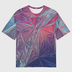 Футболка оверсайз мужская Абстрактные Многоугольные Кристаллы, цвет: 3D-принт