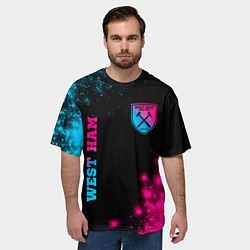 Футболка оверсайз мужская West Ham Neon Gradient, цвет: 3D-принт — фото 2