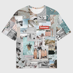 Мужская футболка оверсайз Aloha surfing