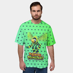 Футболка оверсайз мужская My singing Monsters - Жужук, цвет: 3D-принт — фото 2