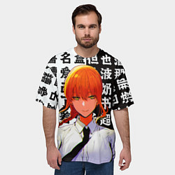 Футболка оверсайз мужская МАКИМА и ИЕРОГЛИФЫ - ЧЕЛОВЕК БЕНЗОПИЛА, цвет: 3D-принт — фото 2