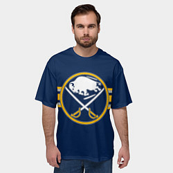 Футболка оверсайз мужская Баффало Сейбрз форма, цвет: 3D-принт — фото 2