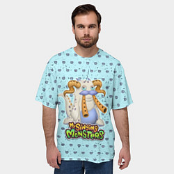 Футболка оверсайз мужская My Singing Monsters - Гуджуб, цвет: 3D-принт — фото 2