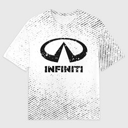 Футболка оверсайз мужская Infiniti с потертостями на светлом фоне, цвет: 3D-принт