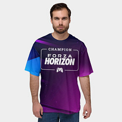 Футболка оверсайз мужская Forza Horizon Gaming Champion: рамка с лого и джой, цвет: 3D-принт — фото 2