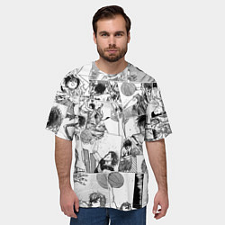 Футболка оверсайз мужская Команда мечты паттерн, цвет: 3D-принт — фото 2