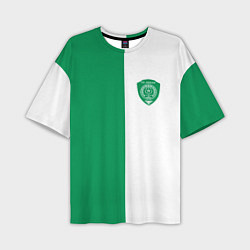 Мужская футболка оверсайз ФК Ахмат бело-зеленая форма