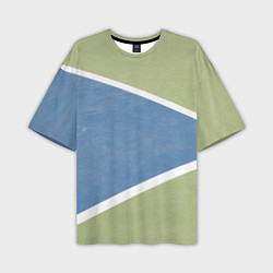 Мужская футболка оверсайз Абстрактная геометрическая компиляция - Зелёный