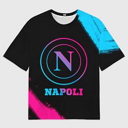 Футболка оверсайз мужская Napoli FC Neon Gradient, цвет: 3D-принт