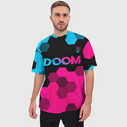 Футболка оверсайз мужская Doom Neon Gradient, цвет: 3D-принт — фото 2