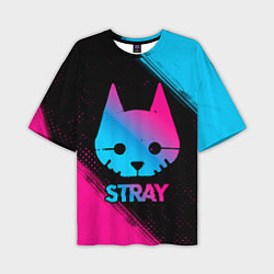 Футболка оверсайз мужская Stray - Neon Gradient, цвет: 3D-принт