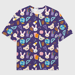 Футболка оверсайз мужская Коалы и зайки, цвет: 3D-принт