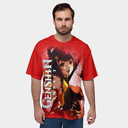 Футболка оверсайз мужская Сян Лин - шеф повар, цвет: 3D-принт — фото 2