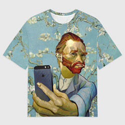 Футболка оверсайз мужская Ван Гог Селфи - Арт Портрет, цвет: 3D-принт