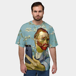 Футболка оверсайз мужская Ван Гог Селфи - Арт Портрет, цвет: 3D-принт — фото 2
