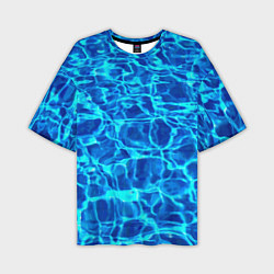 Мужская футболка оверсайз Текстура поверхности воды