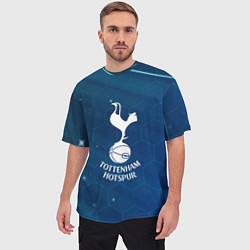Футболка оверсайз мужская Tottenham hotspur Соты абстракция, цвет: 3D-принт — фото 2
