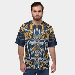 Футболка оверсайз мужская Робот-машина, цвет: 3D-принт — фото 2