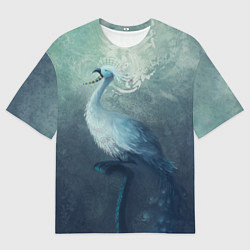 Футболка оверсайз мужская Beautiful Peacock, цвет: 3D-принт