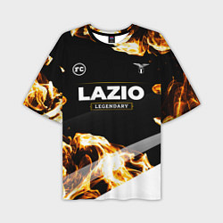 Футболка оверсайз мужская Lazio legendary sport fire, цвет: 3D-принт