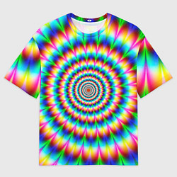 Футболка оверсайз мужская Радужная оптическая иллюзия, цвет: 3D-принт