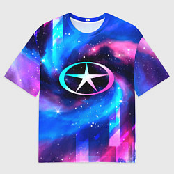Мужская футболка оверсайз JAC неоновый космос