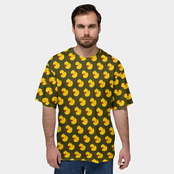 Футболка оверсайз мужская Ути Коричнево-зелёный, цвет: 3D-принт — фото 2