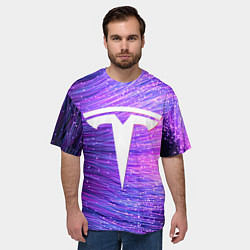 Футболка оверсайз мужская Тесла энергия солнца, цвет: 3D-принт — фото 2