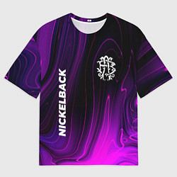 Футболка оверсайз мужская Nickelback violet plasma, цвет: 3D-принт