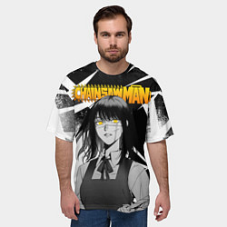 Футболка оверсайз мужская Митака : Человек-бензопила, цвет: 3D-принт — фото 2