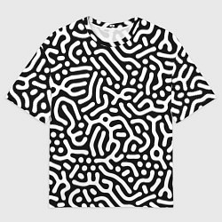 Футболка оверсайз мужская Лабиринт - паттерн, цвет: 3D-принт