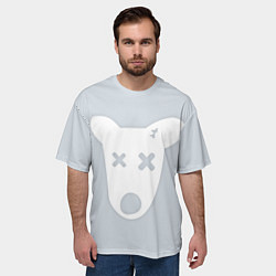 Футболка оверсайз мужская Собачка - Удалённая страница ВК, цвет: 3D-принт — фото 2