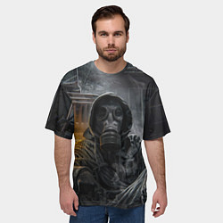 Футболка оверсайз мужская STALKER На Привале В Припяти, цвет: 3D-принт — фото 2