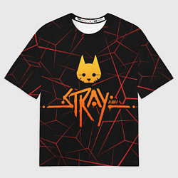 Футболка оверсайз мужская Stray cat игра блуждающий кот, цвет: 3D-принт