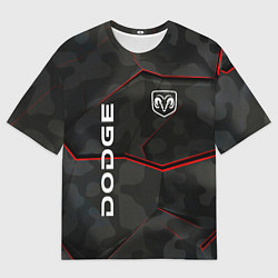 Мужская футболка оверсайз Dodge абстракция спорт