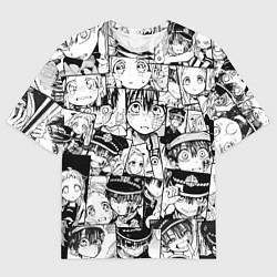 Мужская футболка оверсайз Туалетный мальчик Ханако кун паттерн