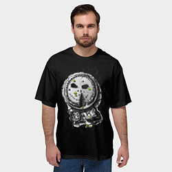 Футболка оверсайз мужская Криповый пирог на Хеллоуин, цвет: 3D-принт — фото 2