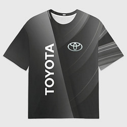 Футболка оверсайз мужская Toyota - серая абстракция, цвет: 3D-принт
