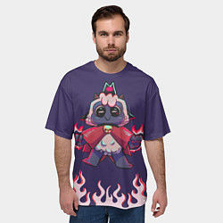 Футболка оверсайз мужская Позитивная овечка - Cult of the lamb, цвет: 3D-принт — фото 2