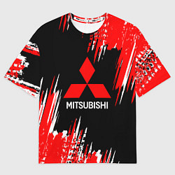 Футболка оверсайз мужская Mitsubishi - краска, цвет: 3D-принт