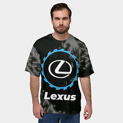 Футболка оверсайз мужская Lexus в стиле Top Gear со следами шин на фоне, цвет: 3D-принт — фото 2