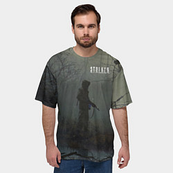 Футболка оверсайз мужская STALKER Одиночка На Болоте, цвет: 3D-принт — фото 2